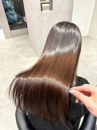 ロング カラー パーマ ヘアアレンジ 縮毛矯正/髪質改善/ ブリーチ毛/木元渓太のヘアスタイル