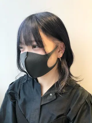 ミディアム カラー ハイトーン×レイヤー /遠藤将太のヘアスタイル