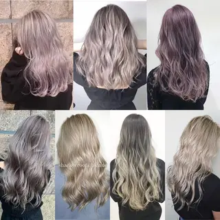 セミロング カラー ヘアアレンジ パーマ マツエク・マツパ ネイル アイブロウ カラー特化サロン大阪 ルービック江坂/新城のヘアスタイル