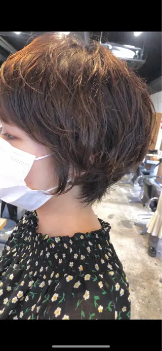 ショート パーマ 骨格診断🍃ショート /ショートボブ✨岡元のヘアスタイル