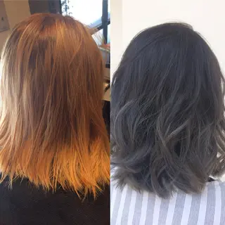 セミロング カラー 松田 類生のヘアスタイル