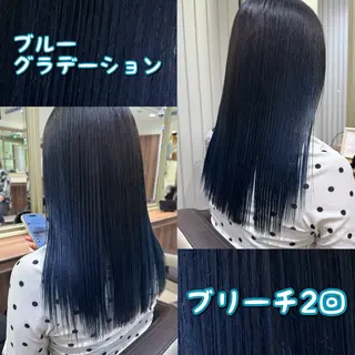 セミロング カラー 雅/ダブルカラー/ 白髪ぼかしハイライトのヘアスタイル