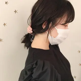 ミディアム カラー 市川 千夏のヘアスタイル