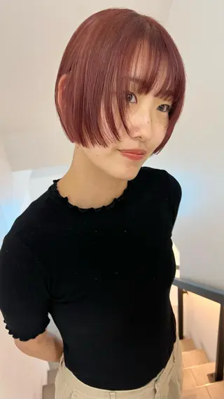 ショート カラー 顔周りカット/透明感 カラー✂️MEIのヘアスタイル