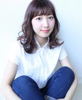 セミロング カラー 統括ディレクター kuriのヘアスタイル
