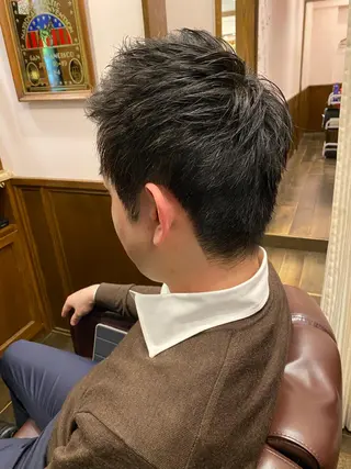 ショート メンズ 岡本 宗士のヘアスタイル