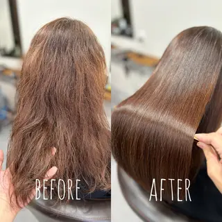 セミロング 縮毛矯正、髪質改善／ 松田 龍之介のヘアスタイル