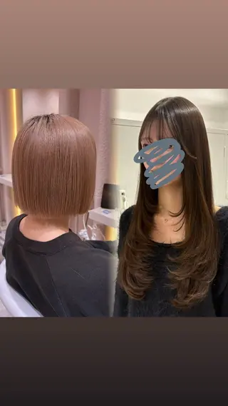 ロング レイヤーカット/ 透明感カラー/めいのヘアスタイル