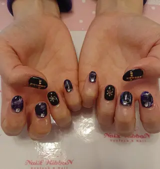 ネイル ネイルリボン 受付スタッフのネイルデザイン