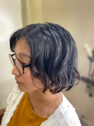 ショート パーマ カラー/フリーランス 鈴木 亜紀子のヘアスタイル