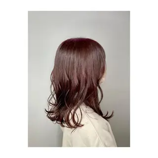 ミディアム カラー 二ヶ月綺麗なデザイン カット/星野六三四のヘアスタイル