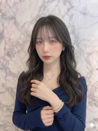 セミロング カラー 🍒しの🍒 カット/艶カラーのヘアスタイル