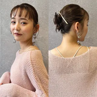 ヘアアレンジ ミディアム 🩰 柔らかいカラー tomomi🌛のヘアスタイル