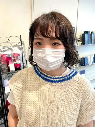 ショート パーマ 銀座No.1髪質改善 縮毛矯正/本木のヘアスタイル