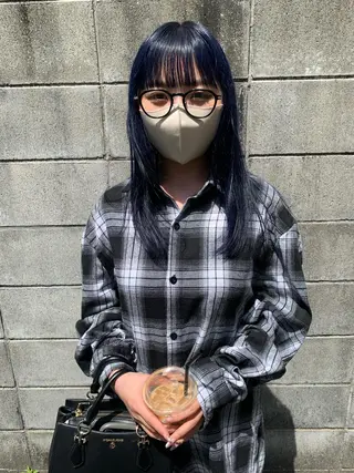 ミディアム カラー Fuuu《フゥ》所属・シノザキ/薬院/ボブ /ショート/髪質改善のヘアスタイル