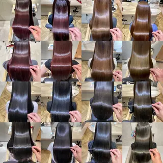 ロング カラー フェイスレイヤー/ 小顔/髪質改善　関のヘアスタイル