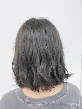 ミディアム カラー パーマ 🫧ハイトーン🫧 ベージュ🫧徹哉のヘアスタイル