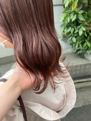 ミディアム ✨色持ちの良い艶 カラー✨蟹江真世のヘアスタイル