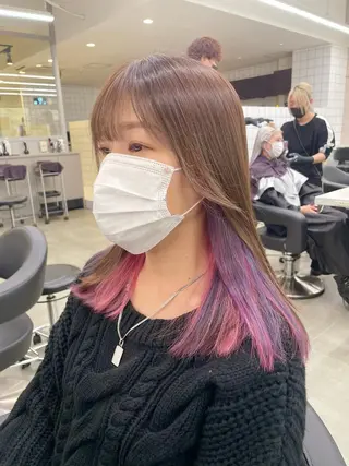 ロング カラー *モデル募集🤍横浜 透明感カラー🫧のヘアスタイル