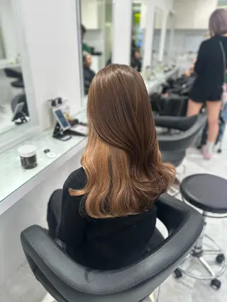 ミディアム カラー ❄最強かわいいカラー ❄️MINA❄️のヘアスタイル
