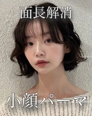 ミディアム カラー パーマ 表参道🌿赤み消し カラー/チナツのヘアスタイル