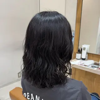 ミディアム パーマ 大人可愛いhair 🐾🩵HANAのヘアスタイル