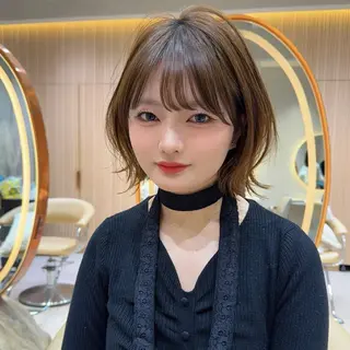 ミディアム カラー レイヤー/髪質改善 Lond ambreのヘアスタイル