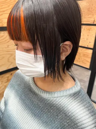 セミロング カラー パーマ ヘアアレンジ メンズ キッズ ネイル マツエク・マツパ アイブロウ 久木原 ゆりのヘアスタイル