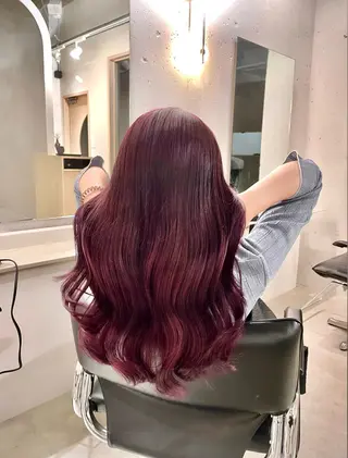 ロング カラー tim hinaのヘアスタイル