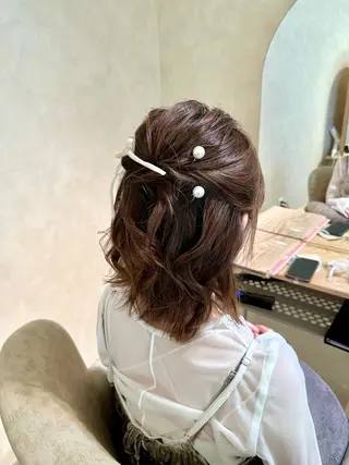 ミディアム ヘアアレンジ 松森 風馬のヘアスタイル