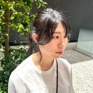 ロング 縮毛矯正・似合わせ タナカ レイヤのヘアスタイル