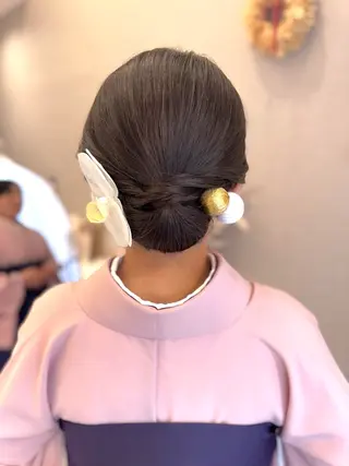ミディアム ヘアアレンジ 伊藤 栄子のヘアスタイル