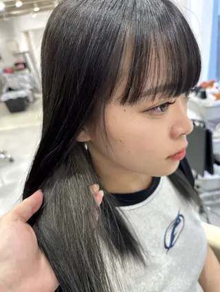 セミロング カラー さあや 【透け感/艶感】のヘアスタイル