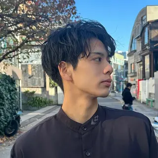 ショート カラー パーマ メンズ 朝楽メンズパーマ 🥇メンズカット吉田のヘアスタイル