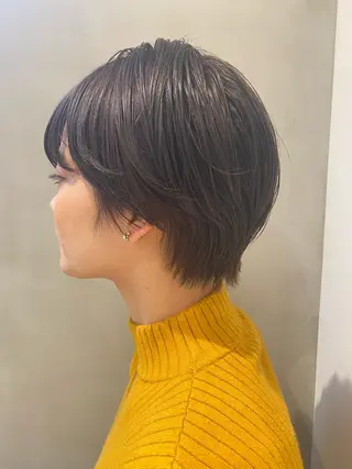 ショート カラー nishido ハイライト/パーマのヘアスタイル