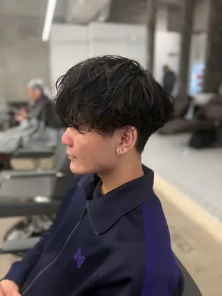 パーマ メンズ パーマ特化/フェザー パーマシャドウ/真生のヘアスタイル