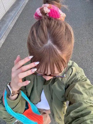 sena⌇ベージュ⌇ ブリーチなしWカラーのヘアスタイル