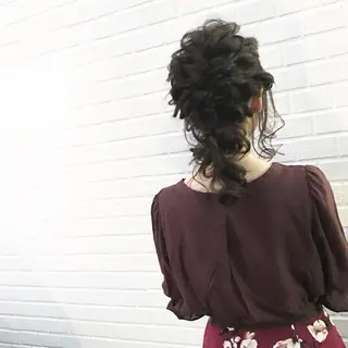 ミディアム ヘアアレンジ LUMIA/オーナー 西田わかばのヘアスタイル