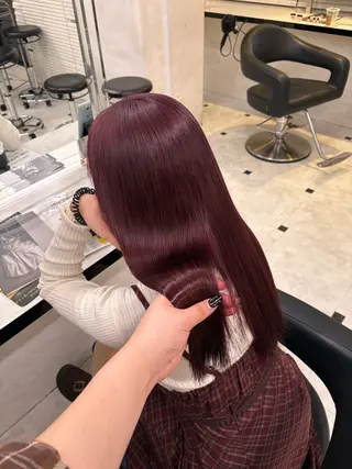 ロング カラー 透明感ベージュカラー 🪞上野🪞AIのヘアスタイル