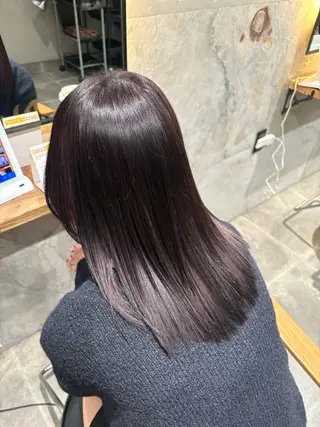 セミロング カラー Lafith ミネオアリサのヘアスタイル