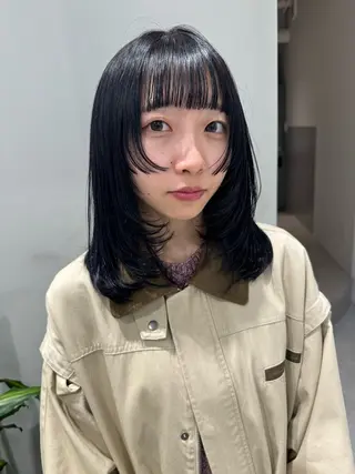 ミディアム カラー 高畑 恵莉 👒 暖色 / 艶髪 🧺のヘアスタイル