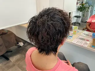 パーマ メンズ 鼎一真ハイトーン/ パーマ/何でも屋さんのヘアスタイル