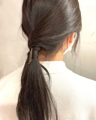 セミロング カラー ヘアアレンジ 🌼似合わせカット 🌼おぎの みき🌼のヘアスタイル