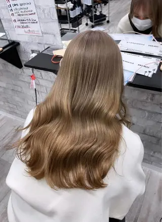 ロング カラー メンズモテパーマ💙 fuwaのヘアスタイル