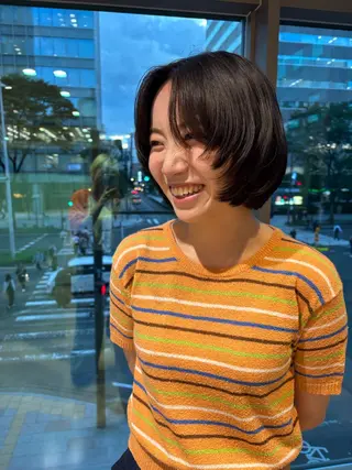 ショート ゆい/パーマ/レイヤ ー/似合わせカラーのヘアスタイル