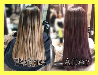 ロング カラー ケアブリーチ /髪質 改善/古橋圭史郎のヘアスタイル