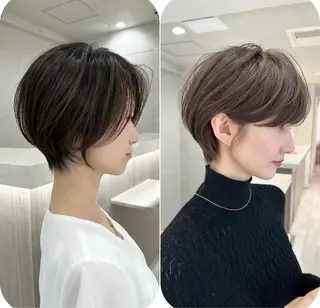 ショート 白髪率別白髪ぼかし /なおき/表参道のヘアスタイル