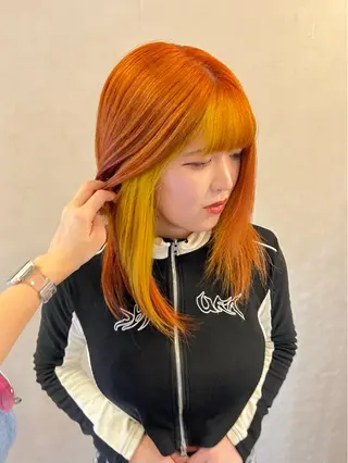 セミロング カラー 透明感style 🌿 ASUKAのヘアスタイル