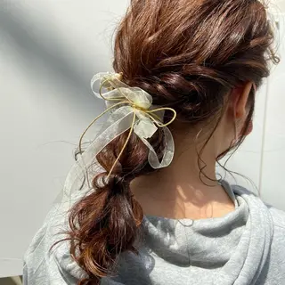 ロング カラー ヘアアレンジ TIDEHAIR SHIHOのヘアスタイル