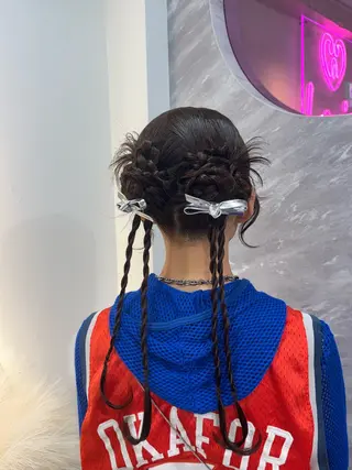 ロング ヘアアレンジ 韓国ヘア‎🪽 あんじぇ‎🤍池袋のヘアスタイル